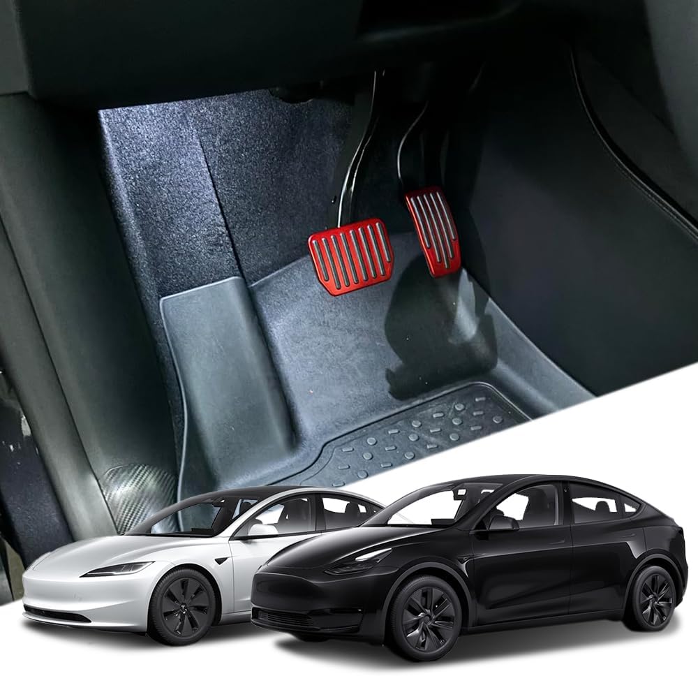 Suitable for Tesla Model3/Y accelerator brake rest pedal aluminum alloy protective cover red