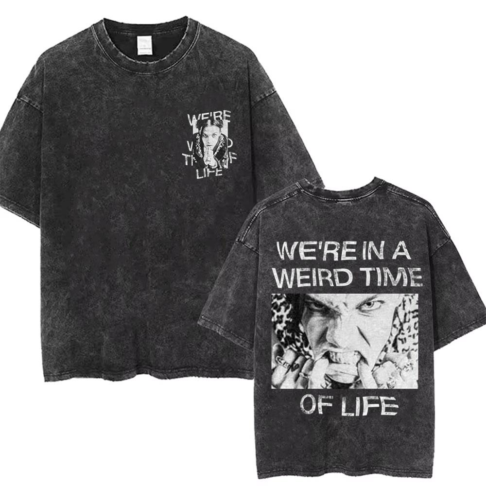 Washed Vintage Rock Singer Yungblud Tour Tshirt Men Women Retro Fashion T Shirt Male Casual Oversized Tshirts Streetwear