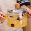 Transparent Glass Soup Pot Large Capacity Soup Pot  High Borosilicate Glass Pot Electric Ceramic Oven Special Pot Kitchen Tools
