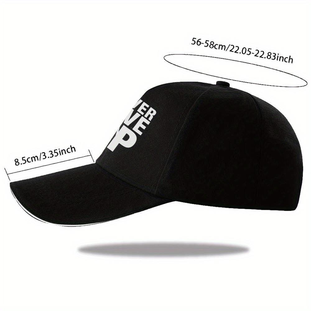 Никогда не сдавайся Мотивационная Бейсболка Полиэстер Регулируемая Snapback Шляпа для Зала и Улицы