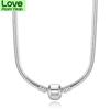45cm Length Silver Color Charm Necklace Snake Chain Fit Brand Original Pendant Necklaces For Women Lover Diy Jewelry Gift
