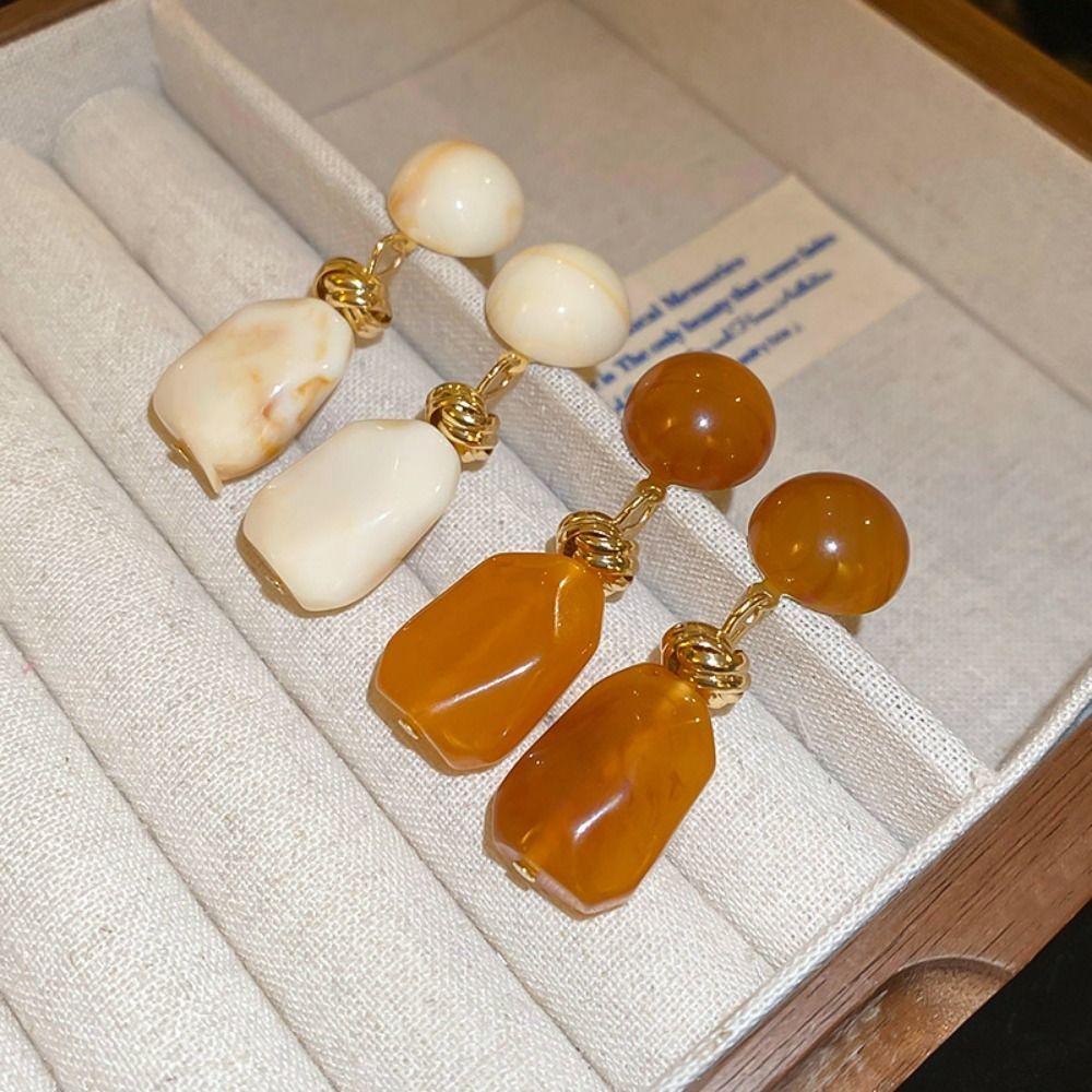 Элегантные длинные серьги-капли, французские винтажные украшения для ушей, повседневная одежда, серьги-гвоздики для женщин