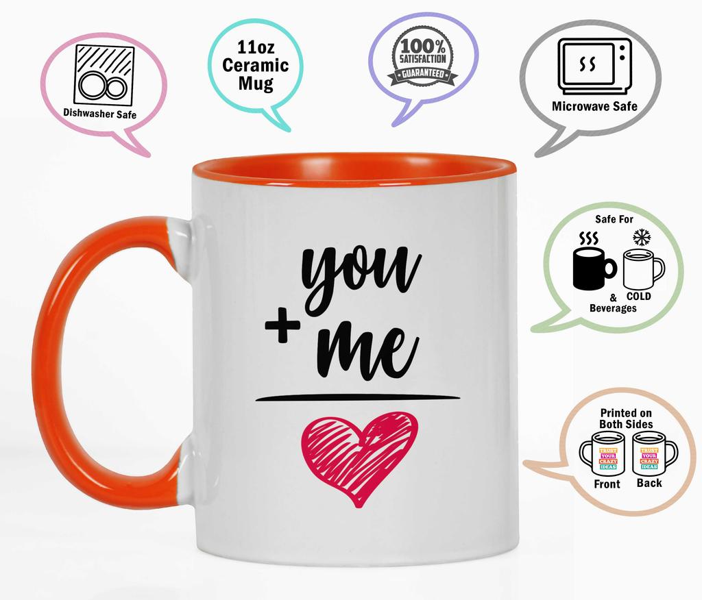 Inkdotpot 11 унций керамические кофейные кружки You Me Love кофейные кружки отлично подходят для жениха и невесты, подарка на помолвку, холостяка и девичника