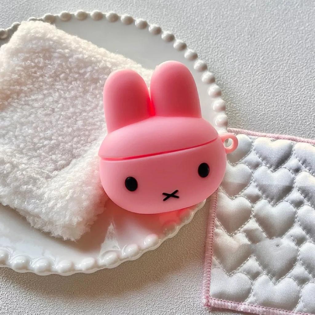 MIFFY Kawaii Silicone Bluetooth Wireless Earphone Case Protective Cover for Airpods 4 1 2 Generation Pro 3 Toy Gift