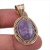 Natural Tiffany Stone 925 Solid Sterling Silver Gift TwoTone Pendant 1.50" f1N34