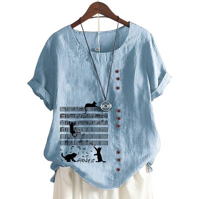 Модная и удобная женская хлопковая футболка с забавным принтом