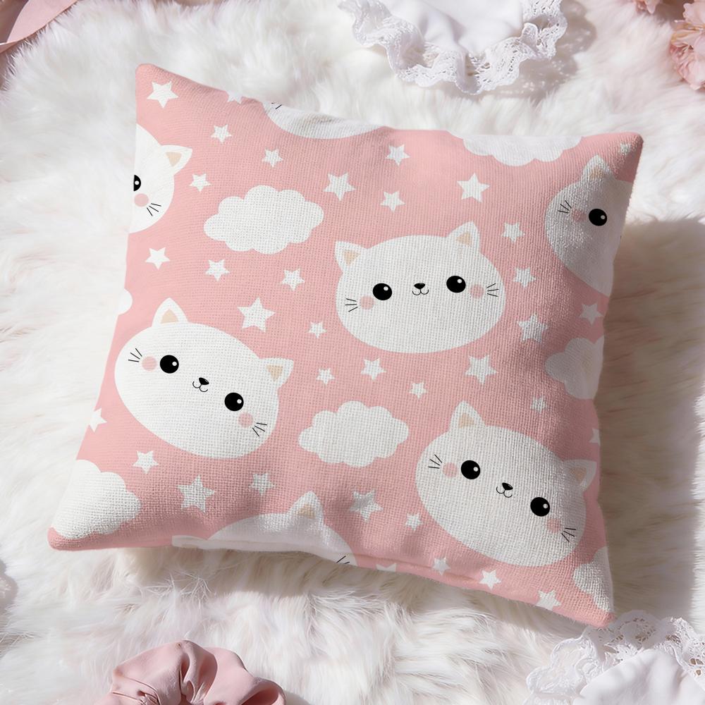 Cute Texture Cushion Cover Premium Comfort Reversible Pillow Cove Two in One Design for Any Room  Car Interior