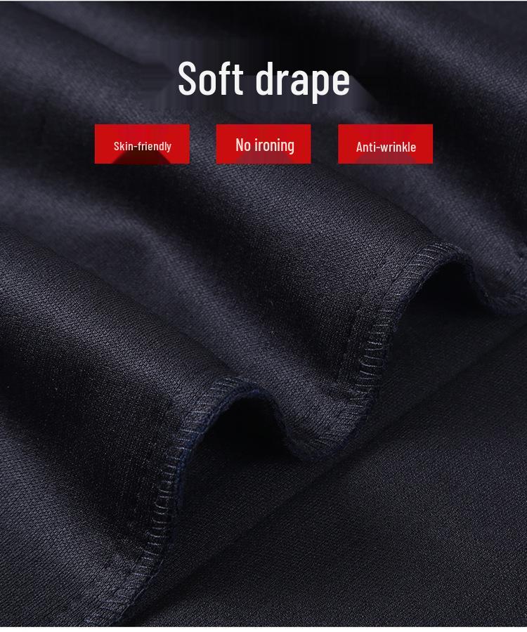 Мужские осенне-зимние брюки из вельвета с велюровым ворсом - Высокая талия, прямая штанина, свободный крой, повседневные брюки для среднего и пожилого возраста