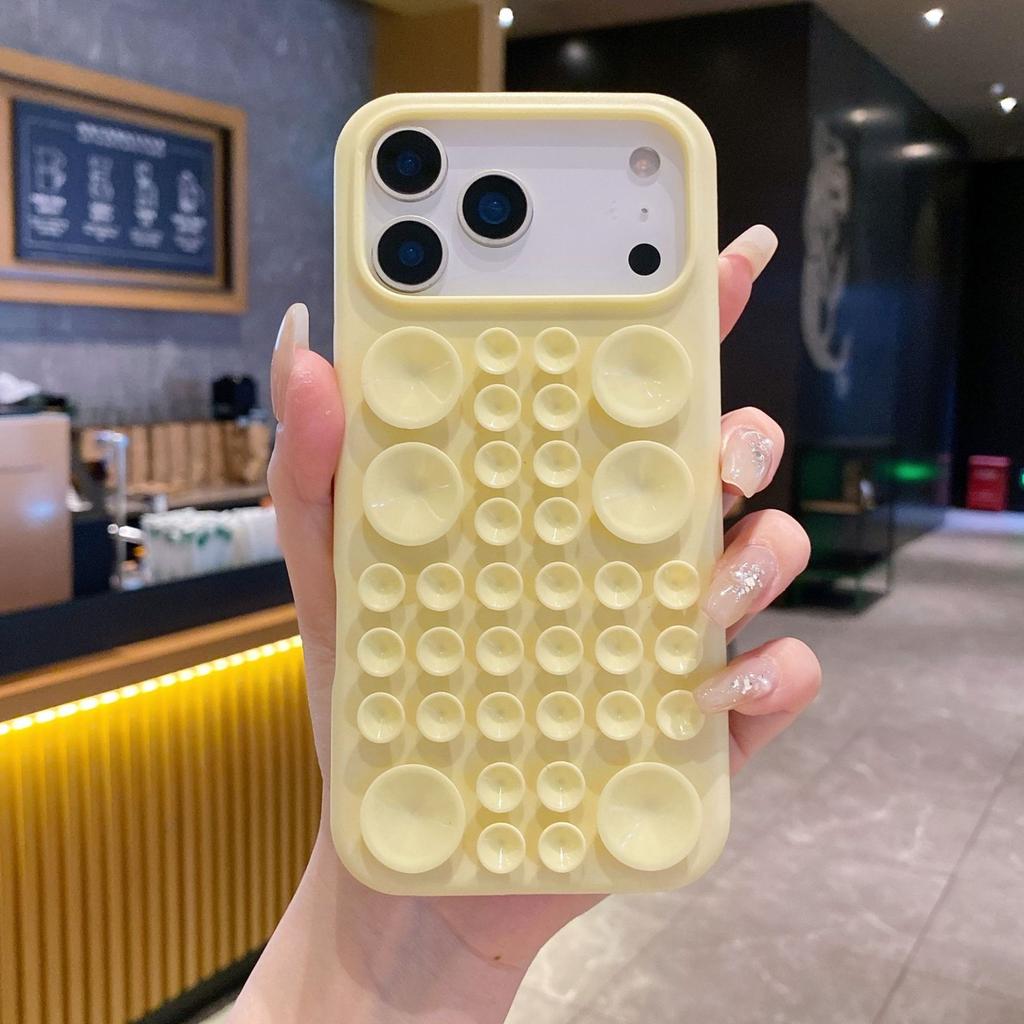 Новый силикон с присоской Макарон подходит для чехла мобильного телефона Apple 16promax 17Air, простой трехмерный защитный чехол.