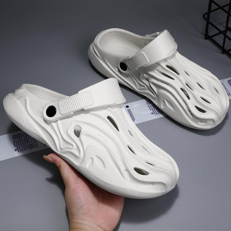 Мода 2024 года, новые мужские модные повседневные удобные нескользящие тапочки, пляжные сандалии, повседневная семейная мужская обувь для ванной