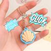 Cute Animal 3D Printed Keychain Mini Button Clicker Keyring Fidget Sensory Toy  Gift Giving