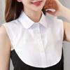 Women Fake Collar Lapel Side Strap Single Breasted Solid Color Detachable Collar Casual Style False Collar Accessory