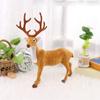 Christmas Cartoon Elk Plush Simulation Reindeer Deer Party Scene Layout Fake Elk Figurine Home Decoration For Desktop Ornaments