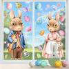 Cartoon Easter Egg Window Decals Waterproof Easter Bunny Static Cling Decal  Party Supplies
