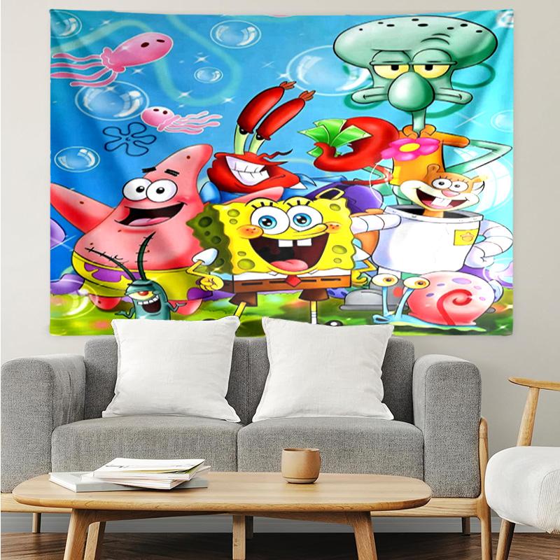 1PC bob And Friends Adventure Tapestry Accessories Playroom Tapestry, for Bedroom,Livingroom, dormitory Room Wall Decor Fan Birthday Gifts