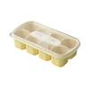 Guan Zhuo Jia 8-Grid Soft-Bottom Ice Cube Trays with Lids - 3 Pack