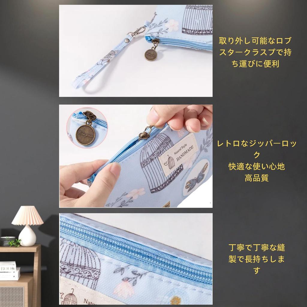 Tumecos Portable Toiletry Holds Coin Sanitary and Tissues Pink 2 Bag, Printed, Waterproof, Travel, Zippered, Multifunctional, Durable, Compact,