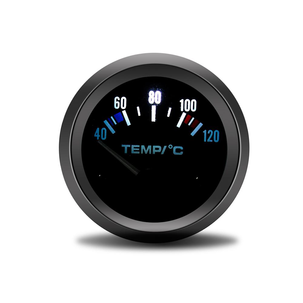 52mm Water Temperature Gauge 40~120Celsius for Car Engine Digital Thermometer Water Temp Sensor Vehicle Meter Black Shell Custom
