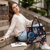Vintage Space Planet Star Pattern Women Daily Tote Bag Casual Shopping Shoulder Handbag