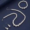 Simulated Pearl Women's Pearl Jewelry Set Shiny Bridal Jewelry Accessories  Anniversary Party