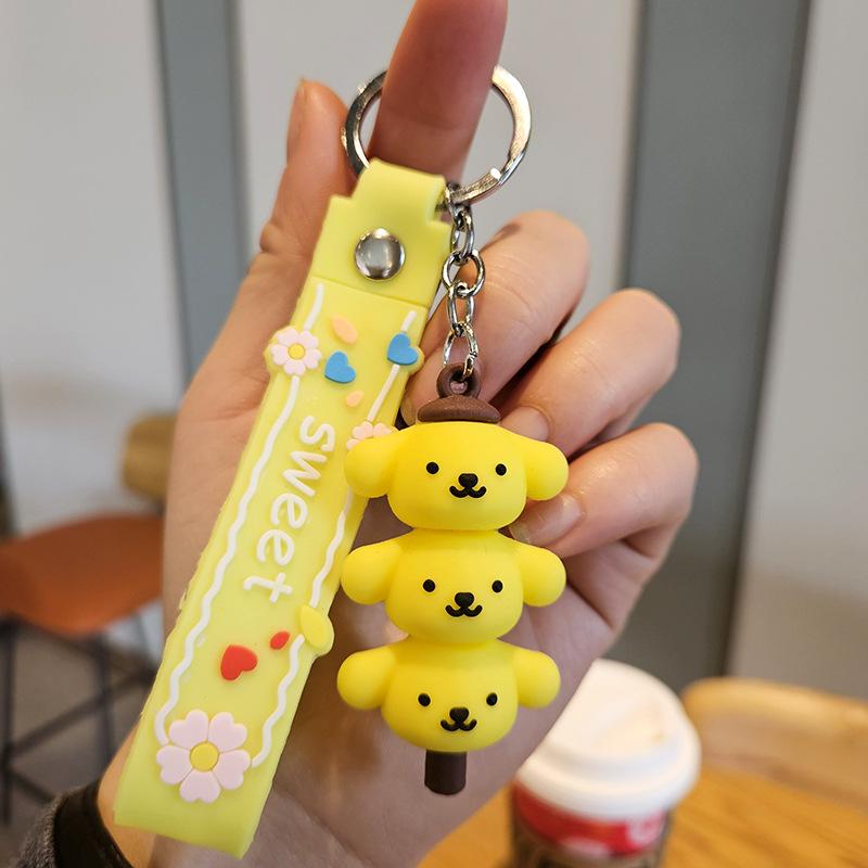 Брелок Yugui Dog Stacked Le Милый Мультяшный Мелодия Пудинг Дог ПВХ Кукла Подвеска для Сумки