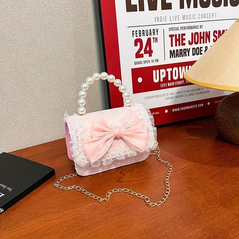 Childrens Small Purse Pu Fabric Cute Fashion Trendy Girls Shoulder Bag For Daily Use