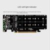 Двухдисковый PCIE Pciex16 для M.2 M-Key NVME SSD-карта расширения, поддерживает 4 Nvme M.2 M Key 2280 SSDAA