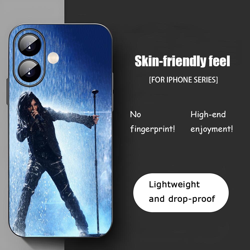 Чехол для телефона Singer Bi-ll Ka-uli-tZ ROCK для iPhone 17 16 15 14 13 12 11 X XR XS 8 Plus Mini Pro Max Мягкий черный Ударопрочный чехол