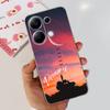 Для Xiaomi Redmi Note 13 Pro 4G / 5G Задняя крышка МЯГКИЙ Тонкий ТПУ Силикон Цветок Бабочка Цветной Бампер Funda Для Note13 Pro Capa