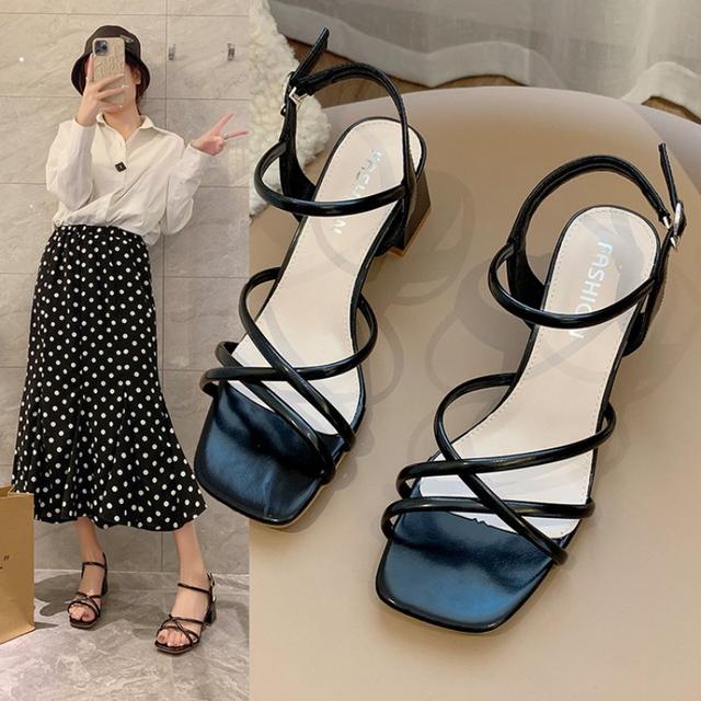 New Brand Women Shoes Summer High Heels Sandals Designer Party Pumps Shoes Dress Wedding Sexy Fad Chunky Womens Shoes