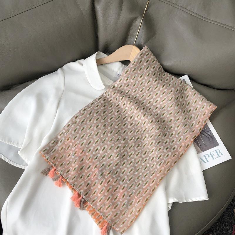 Fashion Luxury Brand Ombre Big Floral Tassel Viscose Shawl Scarf Lady Soft Thin Beach Wrap Pashmina Stole Bufandas Muslim Hijab