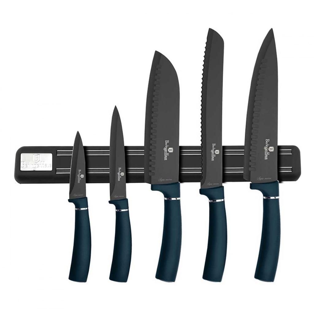 Set Of 5 Kitchen Knives With Blade Berlinger Haus Bh-2537 Aquamarine