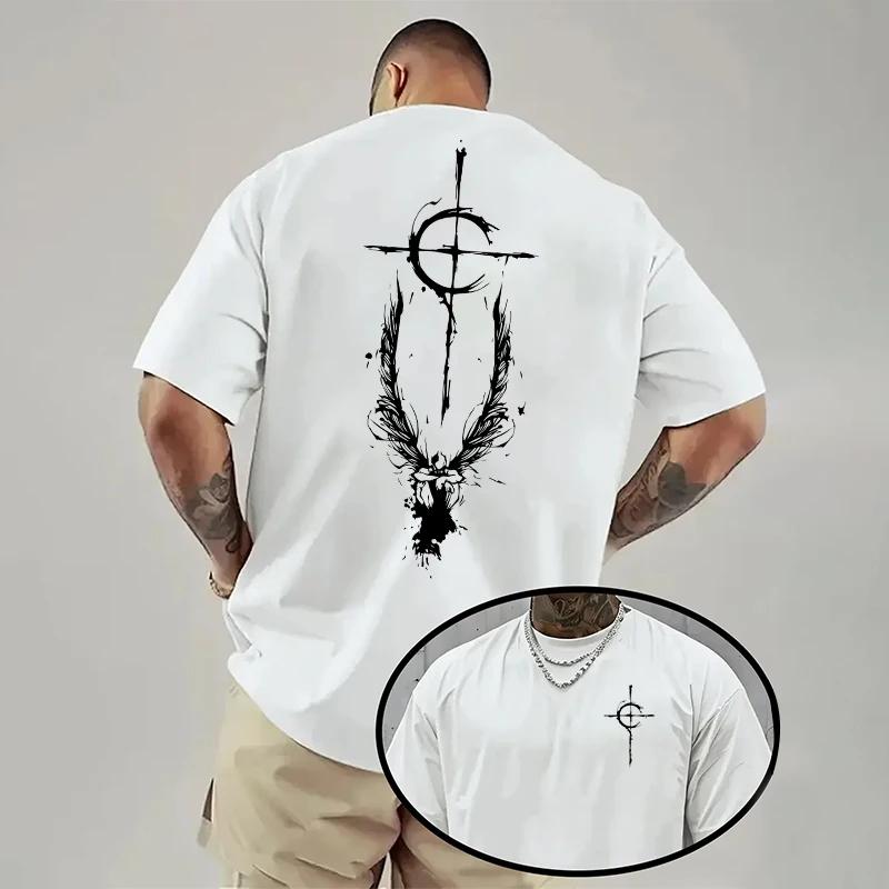 2026 Summer Sporty Casual Mens Tshirt Fashion Trend Urban Print Tshirt HighQuality Pure Cotton Mens Clothing
