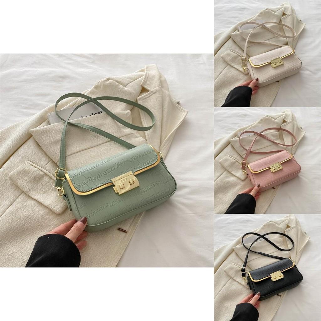 Modern Stylish Small Square Bag Beautiful Solid Color Design Everyday Shoulder Bag