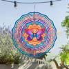 10 Inch Metal Wind Spinner with Butterfly Design 360 Rotating Hook for Lawn Balcony Patio Decor No Electricity Needed Durable Hanging Ornament