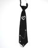 Black Long Necktie Korean Style Shirt Tie Temperament Love Heart Tie  Performance