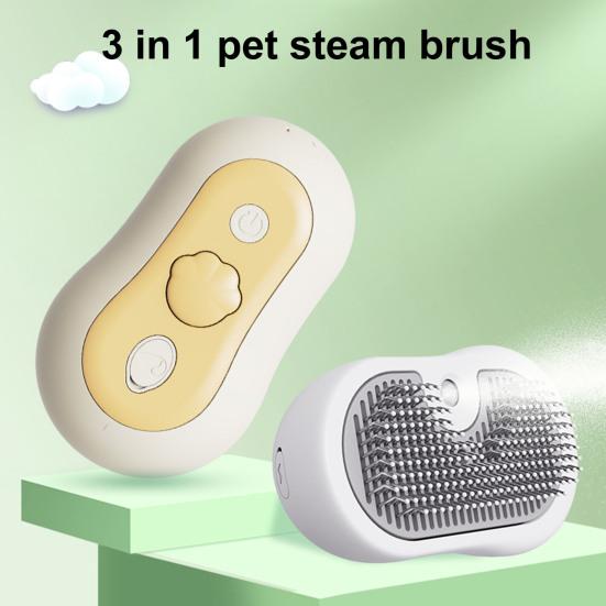 Паровая щетка для кошек, 3 в 1, спрей для ухода за кошкой, паровая массажная расческа для кошек и собак