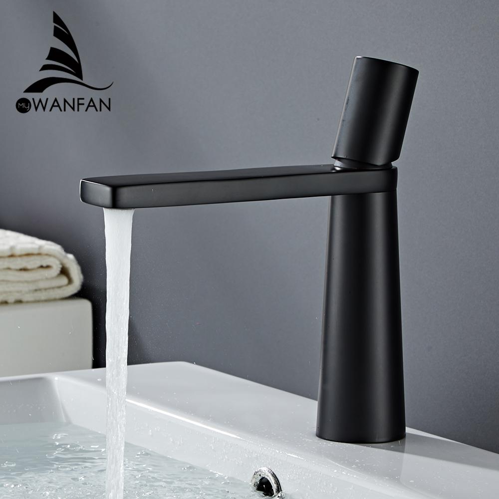 Black Basin Faucet Brass Bathroom Faucet Mixer Tap Gold Wash Basin Faucet Single Handle Hot and Cold Lavotory Faucet 855920