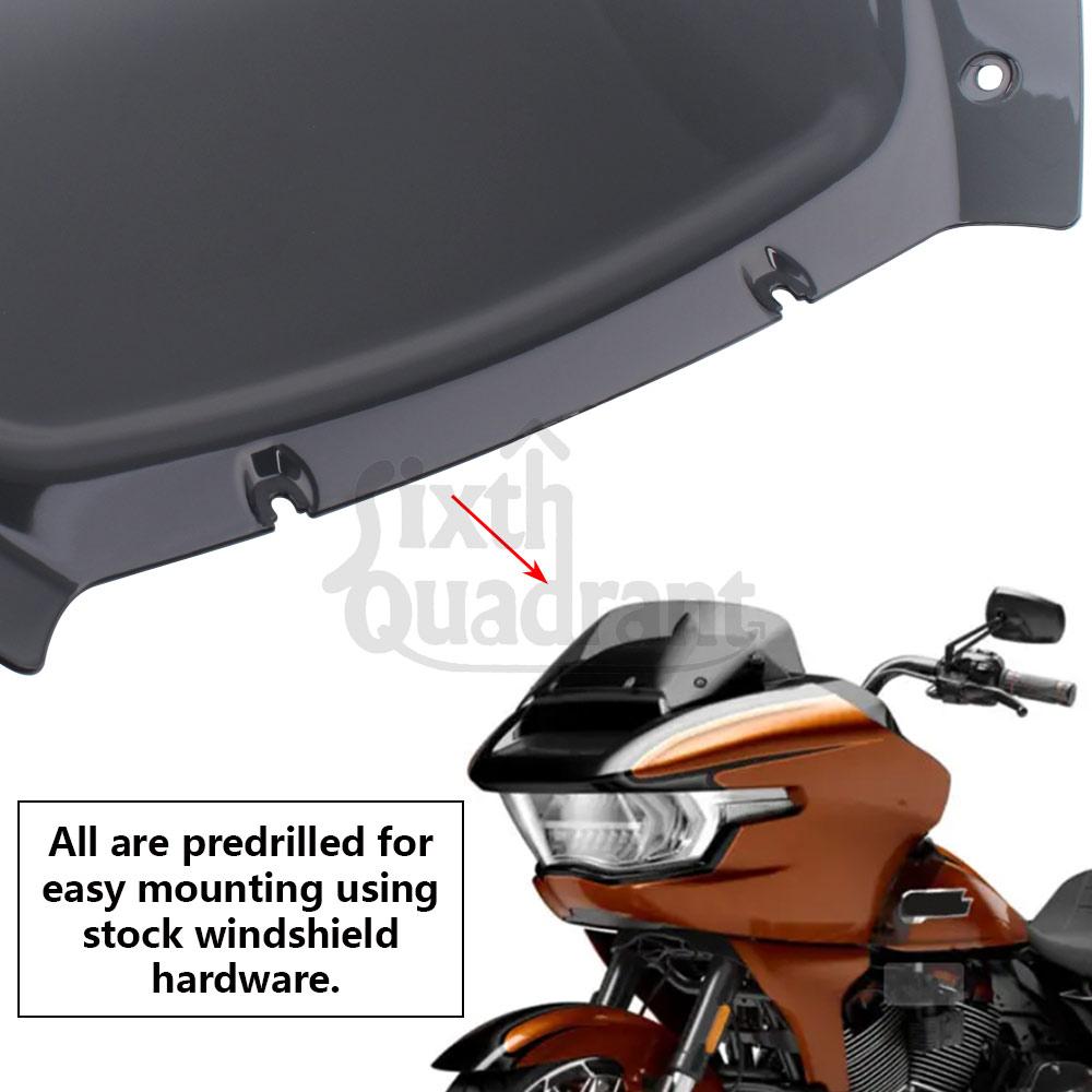 12" Мотоаксессуары Ветровые стекла/Дефлекторы ветра Черные Для Harley 2023-позднее FLTRXSE и 2024 FLTRX и FLTRXSTSE