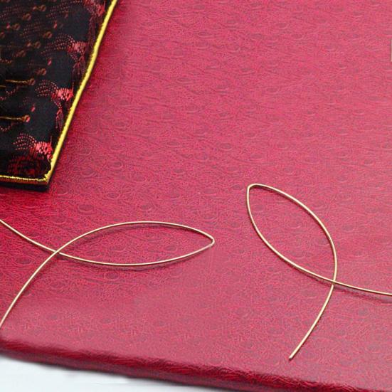 Женские Длинные Крестовые Рыбные Линии Серьги Ручной Работы Художественные Ювелирные Изделия Подарок