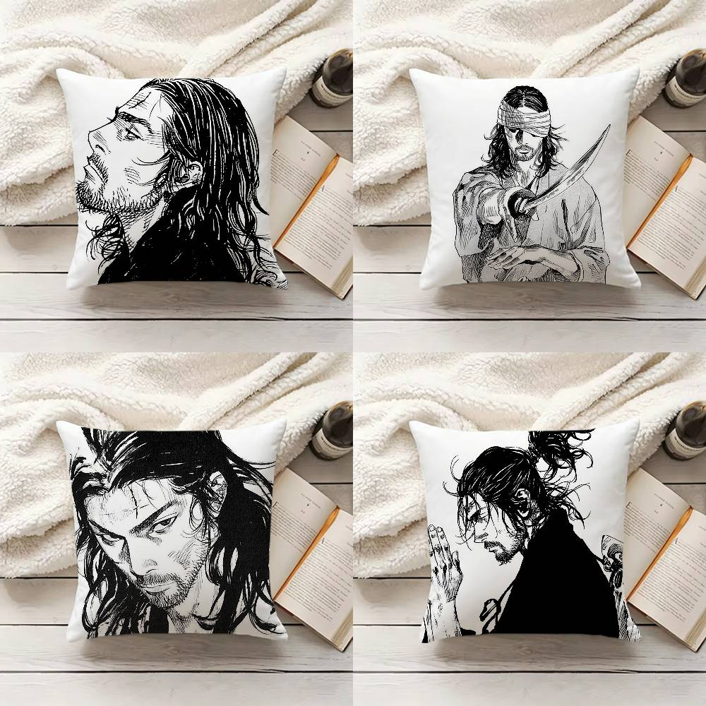 Miyamoto VVagabond Musashi Various Sizes Square Pillow Case For Car Home Bedchamber Decor