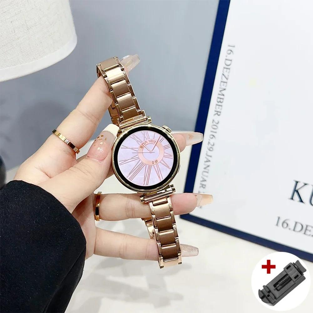 18mm 20 22mm Slim Bracelet for Huawei Watch GT4 41mm Women Strap Stainless Steel Band for Samsung Galaxy 4 6 5pro 40 44mm Correa