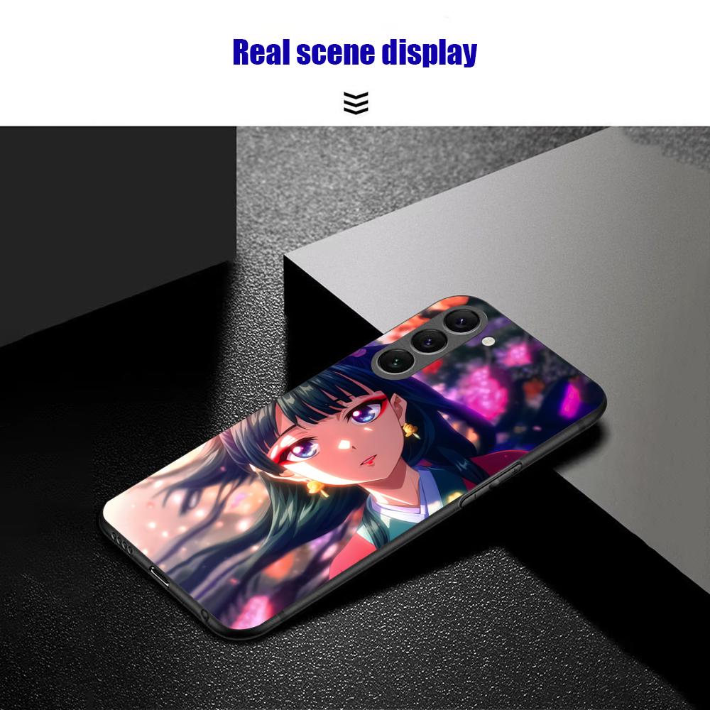 Популярный аниме чехол Maomao для Samsung Galaxy S25 S24 S23 S22 S21 S20 Plus Ultra Note20 Мягкий Черный