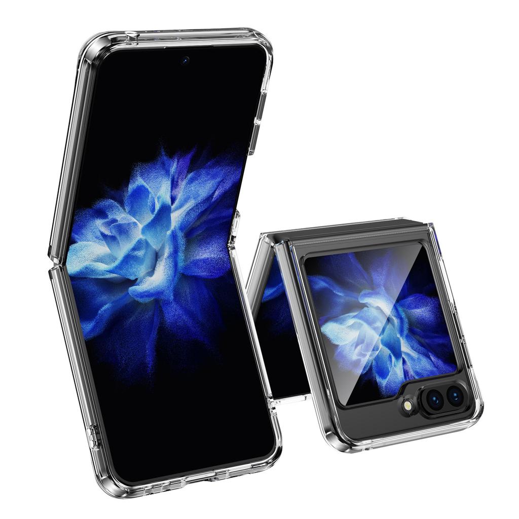 Для чехла для мобильного телефона Samsung Z FLIP6 Четырехугольная противоударная защитная оболочка Складной прозрачный чехол для мобильного телефона
