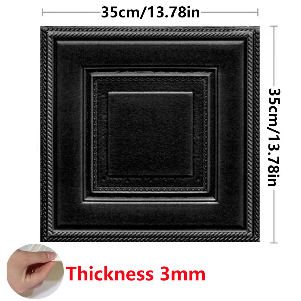 35см*35см 3D Водонепроницаемые Наклейки на Стену Бумага Наклейка на Потолок Самоклеящиеся Обои Безопасная Защита от Столкновений Домашний Декор