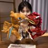 Simulation Dinosaur Velociraptor Hand Puppet Plush Toy Doll Fire Breathing Dragon Doll Ventriloquism Hand Puppet Doll
