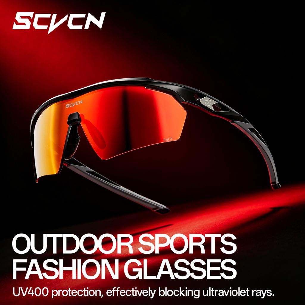 SCVCN New Outdoor Cycling Sunglasses Running Hiking Eyewear for Men Women Sports Sunglasses MTB Bike Road Glasses UV400 Goggles 7