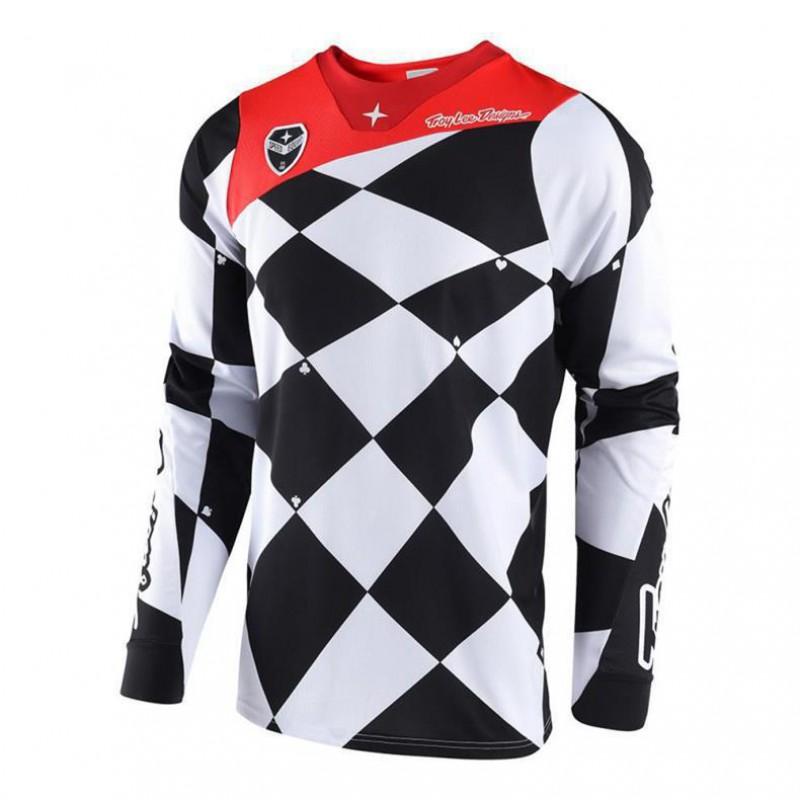 Mens Long Sleeve Mountain Bike Jersey Cycling Shirt Troy Lee Designs Style Quick Dry Off-Road MTB Apparel