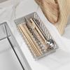 Silver Cutlery Drying Rack Large Capacity Cutlery Storage Basket  for Kitchen