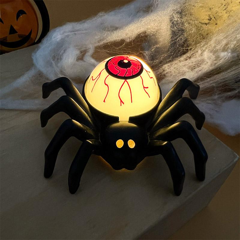 Halloween Decorations LED Candle Light Plastic Spider Skull Lamp for Home Bar Haunted House Halloween Party Decor Horror Props